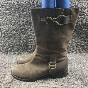 RARE VINTAGE Cole Haan Brown Suede Women’s  Buckle Boots Size US 8 B